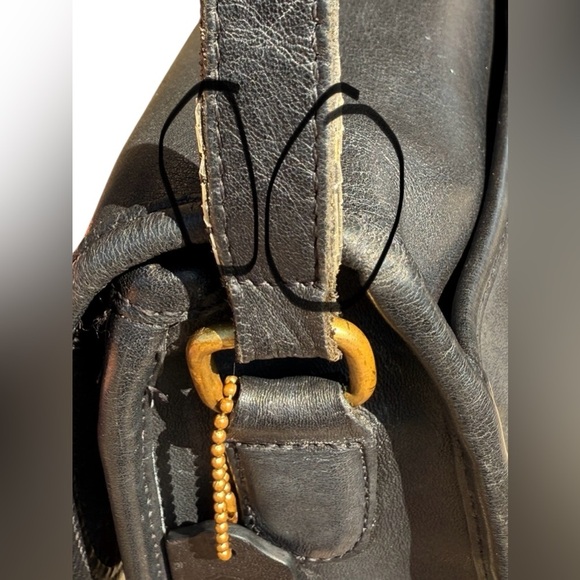 Coach Vintage 9790 City Crossbody Bag Black Natural Glove Tanned Cowhide Leather - Picture 17 of 17